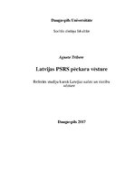 Research Papers 'Latvijas PSR pēckara vēsture', 1.