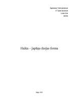 Research Papers 'Haika - japāņu dzejas forma', 1.
