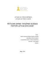 Research Papers 'Pētījuma darbs. Apģērba iegādes faktori Latvijā 2018.gadā', 1.