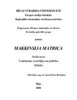 Summaries, Notes 'Makkinsija matrica', 1.