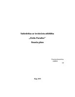 Business Plans 'Sabiedrības ar ierobežotu atbildību "Ziedu Paradīze" finanšu plāns', 1.