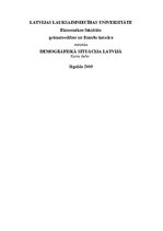 Research Papers 'Demogrāfiskā situācija Latvijā', 1.