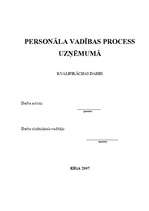 Term Papers 'Personāla vadības process uzņēmumā', 3.