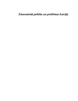 Summaries, Notes 'Ekonomiskā politika un problēmas Latvijā', 1.
