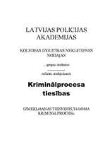 Research Papers 'Kriminālprocesa tiesības', 1.