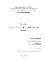 Research Papers 'Uzņēmuma finanšu analīze par 2013. – 2016. gadu periodu', 1.