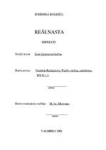 Research Papers 'Reālnastas', 1.