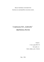 Business Plans 'SIA "Gabriella"', 12.
