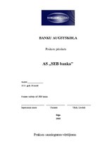Practice Reports 'A/s "SEB Banka"', 1.