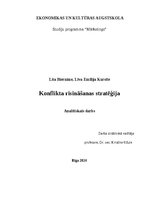 Research Papers 'Konfliktu risināšanas stratēģija', 1.