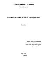 Research Papers 'Publiskās pārvaldes jēdziens, tās organizācija', 1.