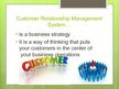 Presentations 'Customer Relationships', 5.