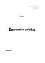 Research Papers 'Demogrāfiskā problēma', 1.
