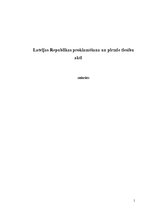 Research Papers 'Latvijas Republikas proklamēšana un pirmie tiesību akti', 1.