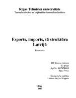Research Papers 'Eksports, imports, tā struktūra Latvijā', 1.