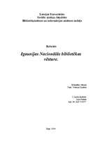 Research Papers 'Igaunijas Nacionālās bibliotēkas vēsture', 1.