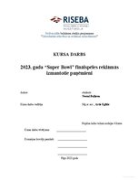Term Papers '2023. gada “Super Bowl” finālspēles reklāmās izmantotie paņēmieni', 1.