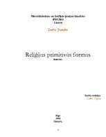 Research Papers 'Reliģijas primitīvās formas', 6.