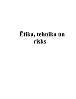 Research Papers 'Ētika, tehnika un risks', 1.