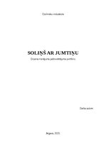 Research Papers 'Projekta darba portfolio - Soliņš ar jumtiņu', 1.