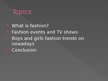 Presentations 'Fashion Trends', 2.