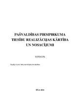 Research Papers 'Pašvaldības pirmpirkuma tiesību realizācijas kārtība un nosacījumi', 1.
