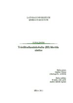 Research Papers 'Trietilēndiamīnkobalta (III) hlorīda sintēze', 1.