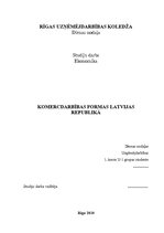 Research Papers 'Komercdarbības formas Latvijā', 1.