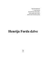 Research Papers 'Henrija Forda dzīve', 1.