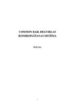Research Papers 'Common Rail degvielas iesmidzināšanas sistēma', 1.