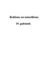 Research Papers 'Reālisms un naturālisms 19.gadsimtā', 1.