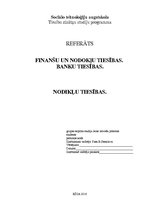 Research Papers 'Finanšu un nodokļu tiesības. Banku tiesības. Nodokļu tiesības', 1.