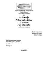 Research Papers 'Aristoteļa darba "Nikomaha ētika" IV grāmatas "Par tikumību" analīze un secināju', 1.