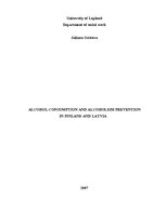 Research Papers 'Alcohol Consumption and Alcoholism Prevention in Finland and Latvia', 1.