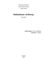 Research Papers 'Ombudsmens - tiesībsargs', 1.
