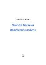Summaries, Notes 'Džordžs Geršvins un Bendžamins Britens', 1.