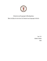 Research Papers 'Early Childhood Curriculum in Latvian Language and Literature', 1.