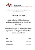 Research Papers 'Iedzīvotāju labklājības izmaiņu ietekme uz produktu tirgu Latvijā un Igaunijā', 1.