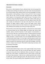 Essays 'The benefits of daily exercise', 1.