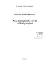 Research Papers 'Asins donoru kustība Latvijā un Kuldīgas rajonā', 1.
