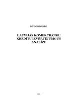 Term Papers 'Latvijas komercbanku kredītu izvērtējums un analīze', 1.