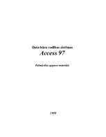Research Papers 'Datu bāzu vadības sistēma Access 97', 1.