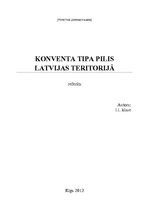 Research Papers 'Konventa tipa pilis Latvijas teritorijā', 1.