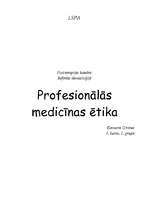 Research Papers 'Profesionālās medicīnas ētika', 1.