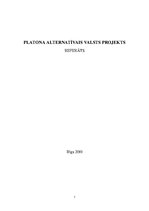 Research Papers 'Platona alternatīvais valsts projekts', 1.