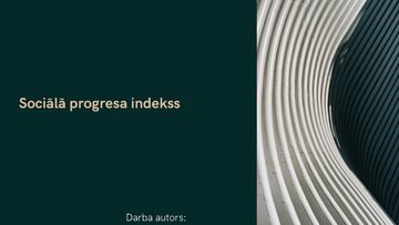 Presentations 'Sociālā progresa indekss', 1.