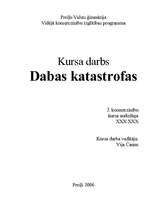 Research Papers 'Dabas katastrofas', 1.