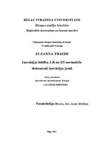 Summaries, Notes 'Inovācijas būtība. Latvijas Republikas un Eiropas Savienības normatīvie dokument', 1.