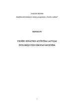 Summaries, Notes 'Tiesību zinātnes attīstība, Latvijai integrējoties Eiropas Savienībā', 1.