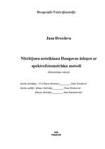 Research Papers 'Nitrātjonu noteikšana Daugavas ūdeņos ar spektrofotometrisku metodi', 1.